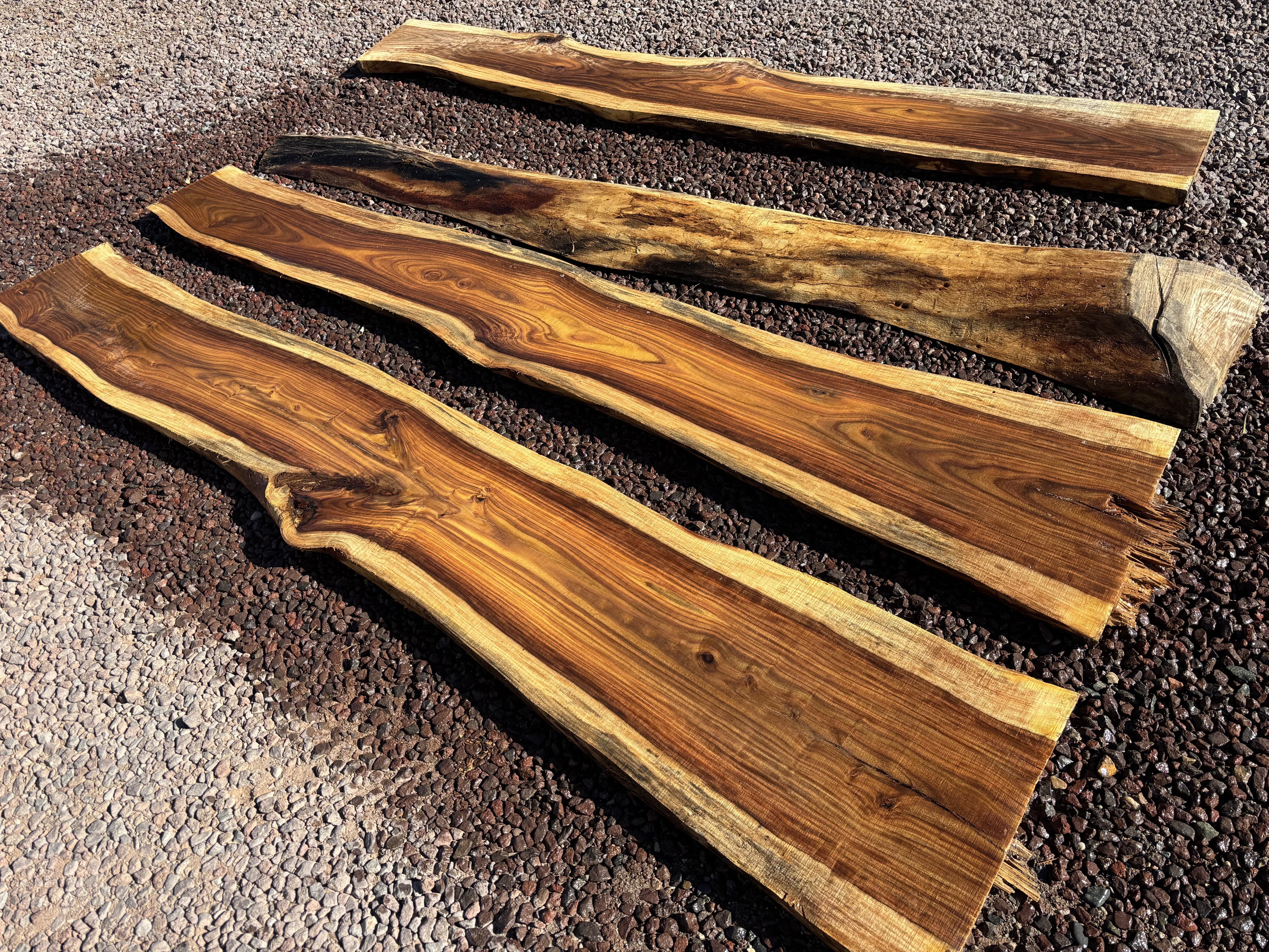 Boards stacked to acclimate