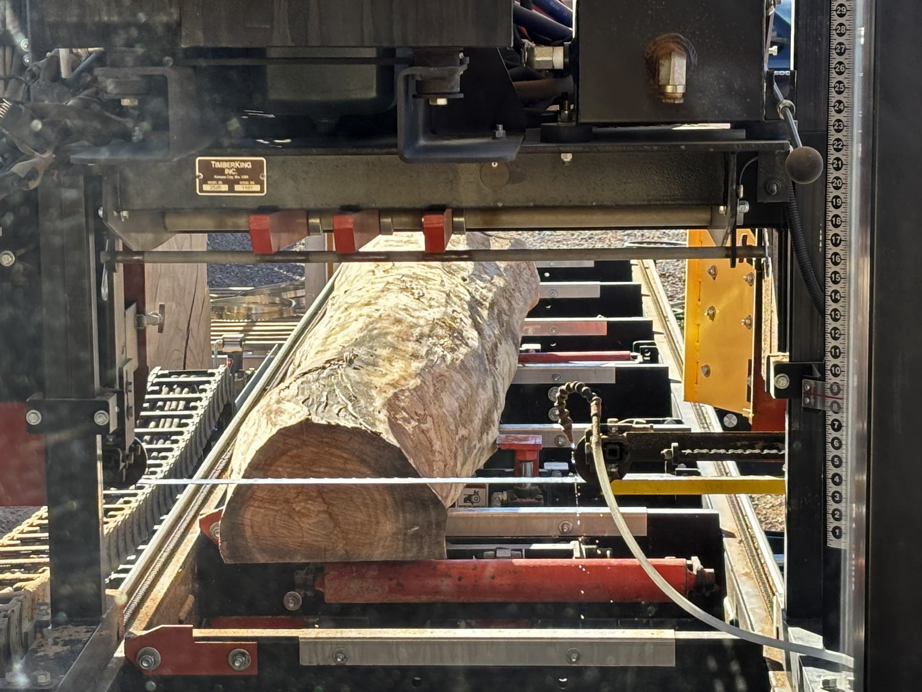 Milled, stickered boards