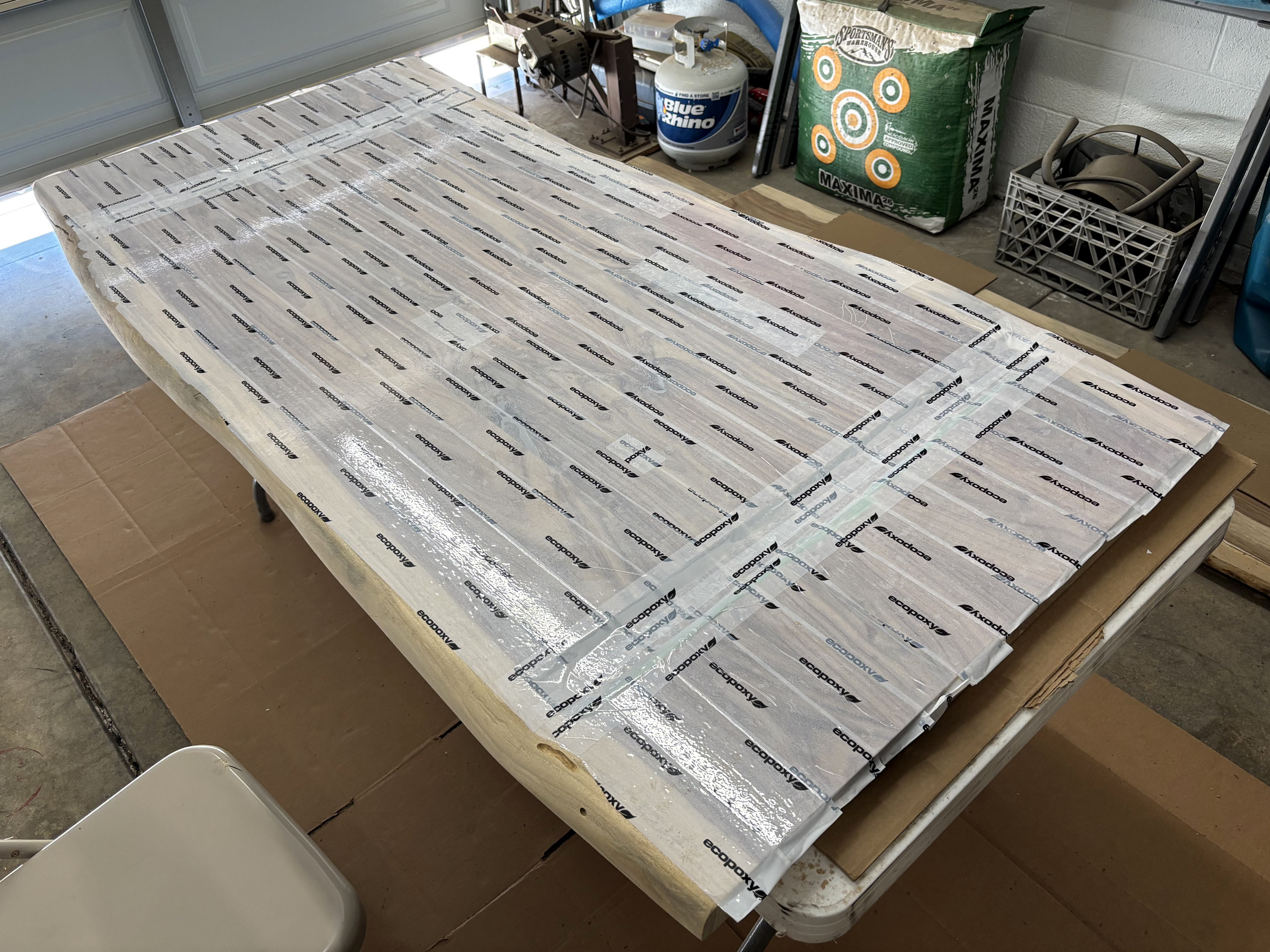 The clear skim coat curing