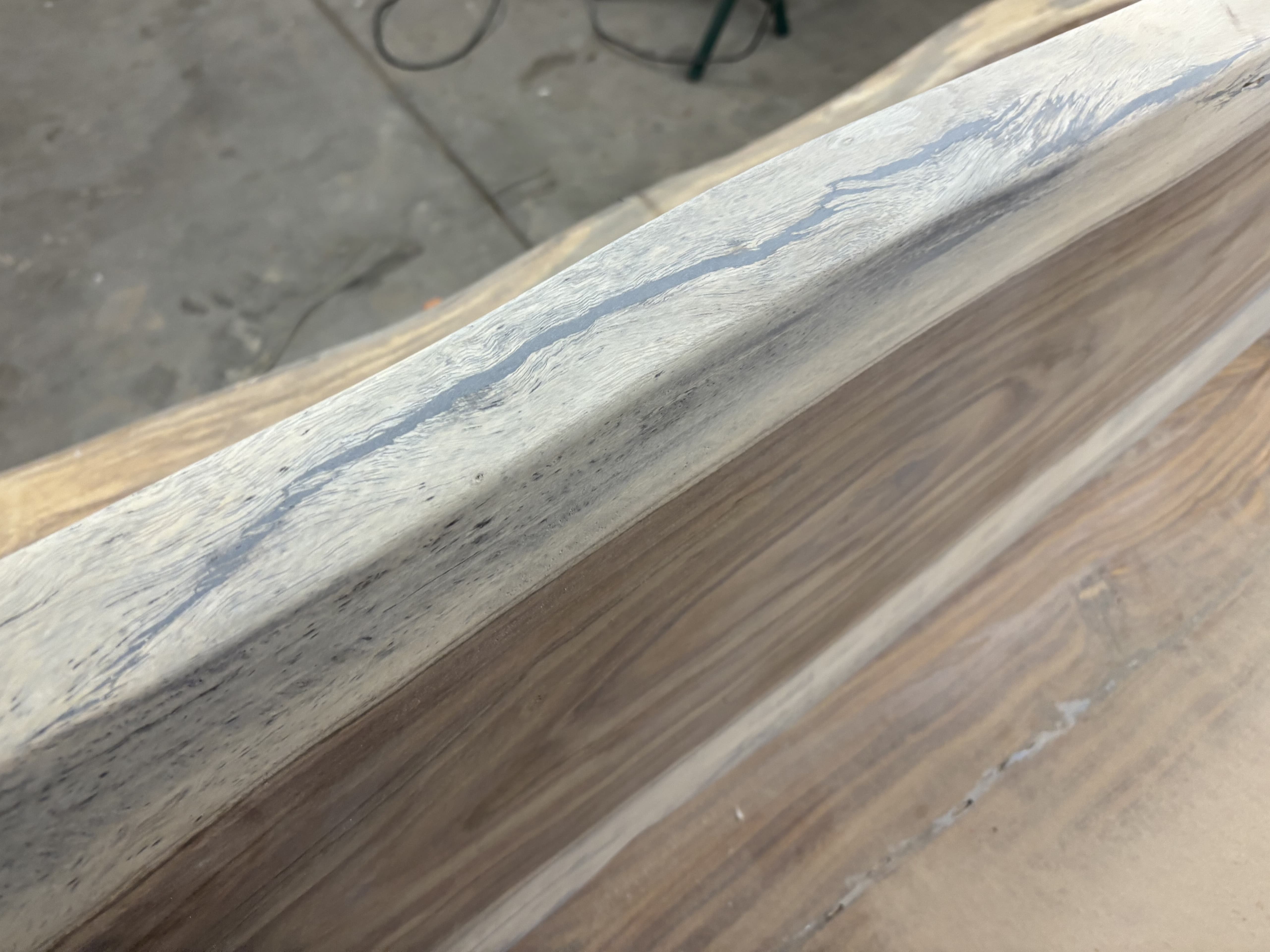 The refined surface before finishing