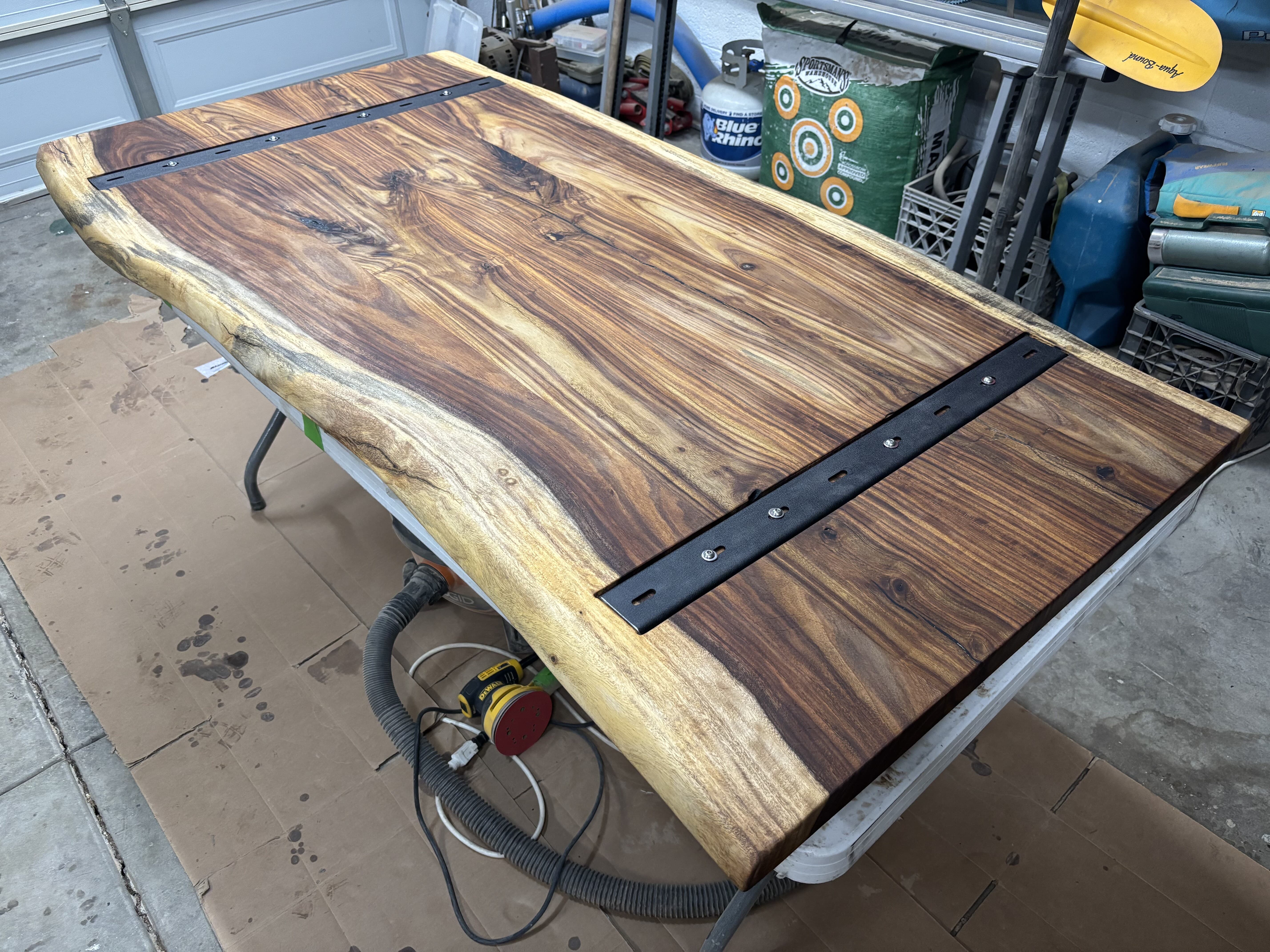 A single C-channel installed near the live edge