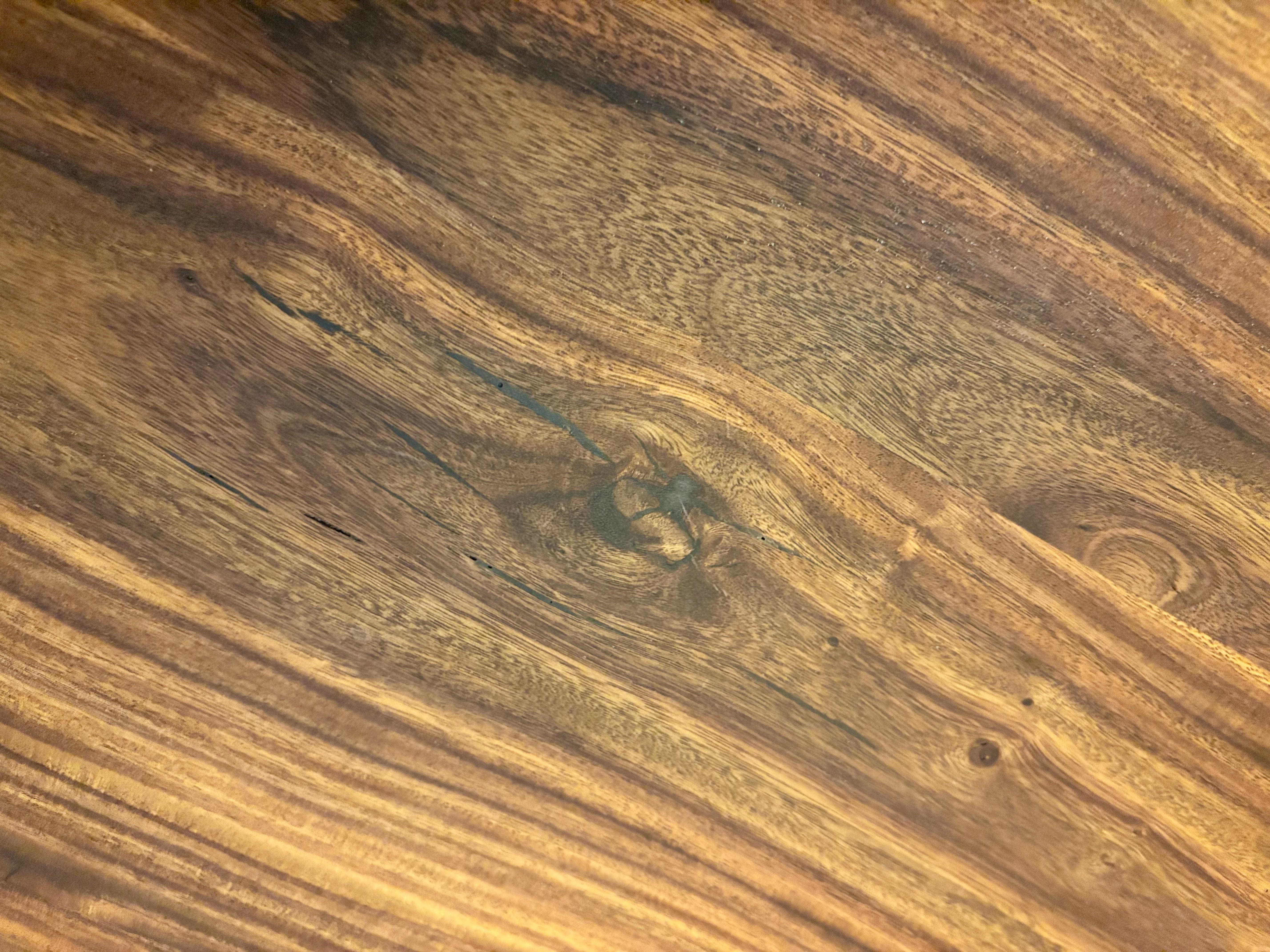 Oiled underside detail — channels and inserts already in